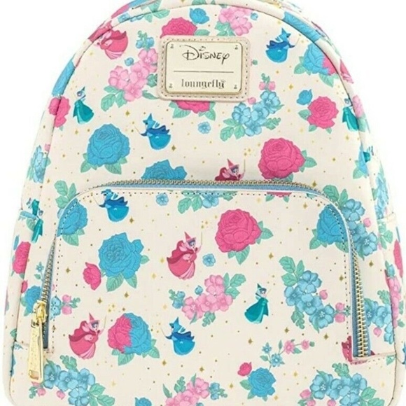Loungefly Disney Sleeping Beauty Floral Fairy Godmothers AOP Backpack‎ main image 13